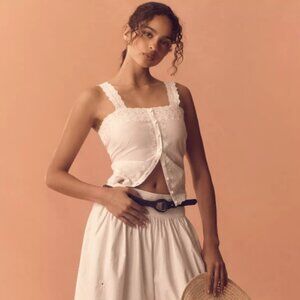 Brand New Forever That Girl Square-Neck Embroidered Tank Top